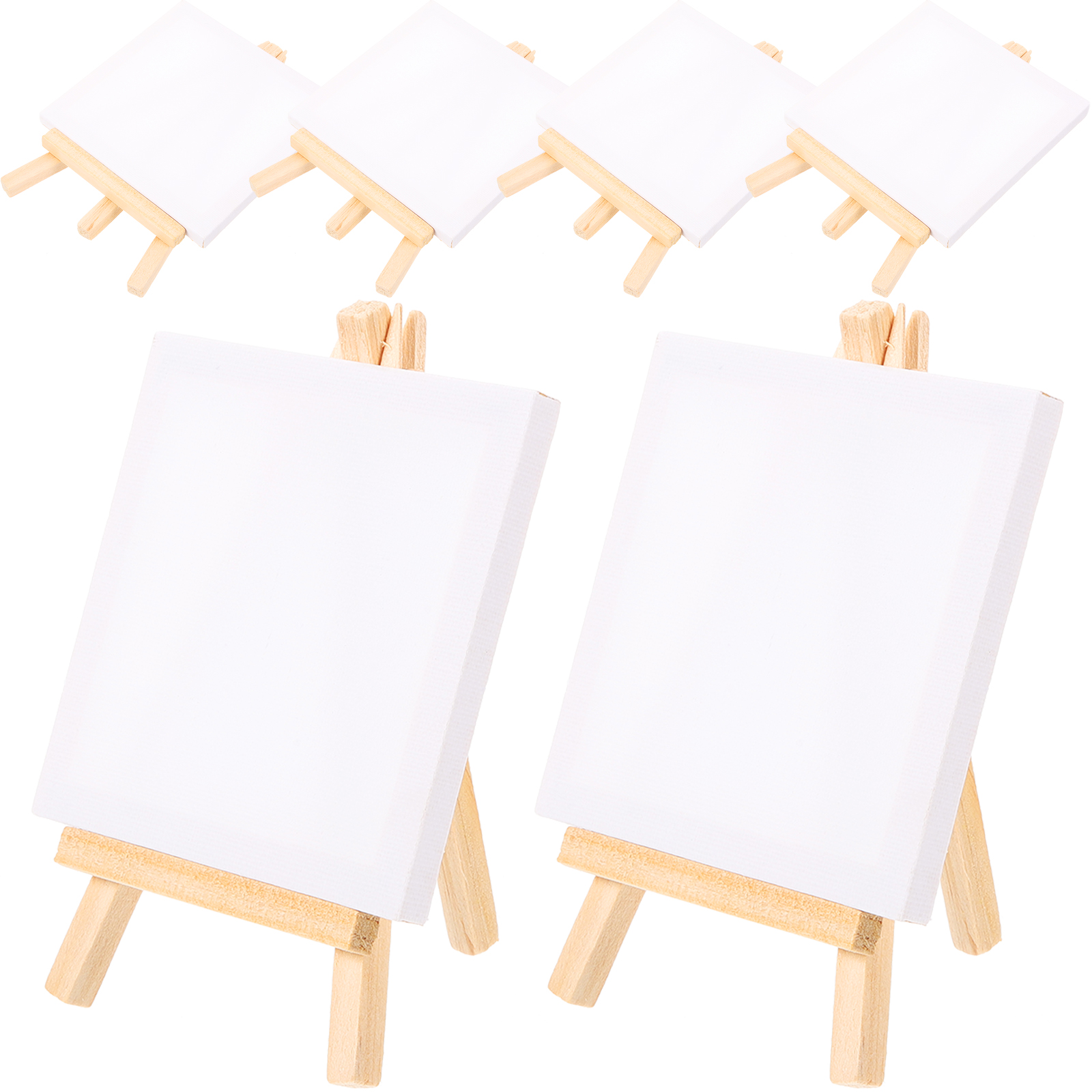 1 Set Crafted DIY Mini Canvases Multi-function Canvas Easels Delicate Painting Canvases Amour zii