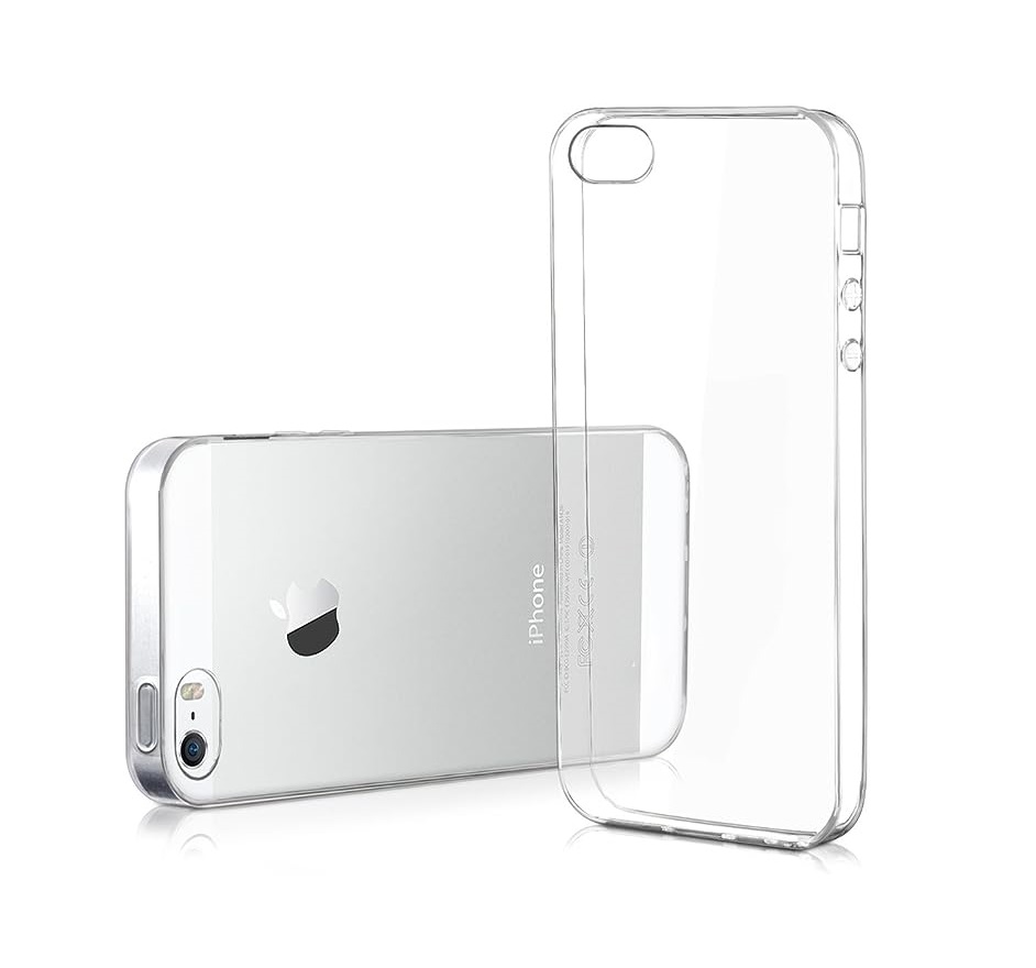 Apple iPhone 5 Flexible Clear Transparent Soft TPU Back Case Cover. 