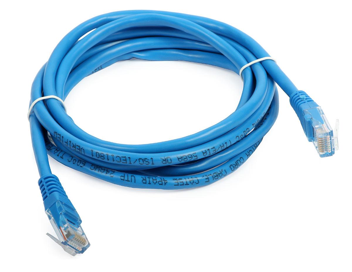 3M Cat6e Ethernet Patch Cable RJ45 Stranded 350Mhz UTP Copper Wire 24AWG  White blue. 