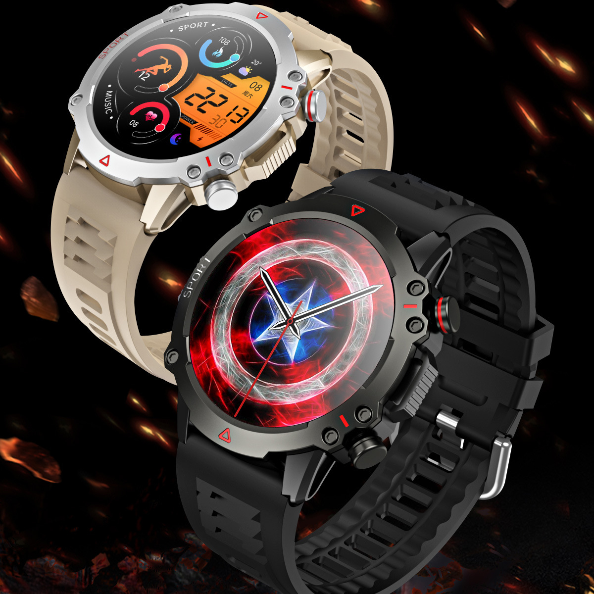 LEMFO smartwatch fashion Weather information reminder Sports game Bluetooth Call AI Voice TF10PRO. 