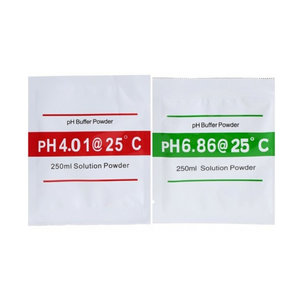 2 Pcs pH Buffer Solution Powder PH Test Meter Calibration - PH Solution 4.0 & 6.86 Powder. 