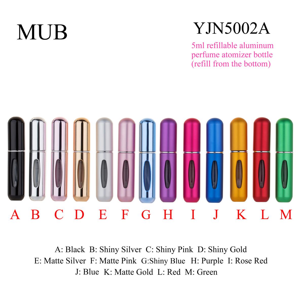 5ml Portable Mini Refillable Perfume Bottle  Empty Cosmetic Containers Atomizer Bottle For Travel. 