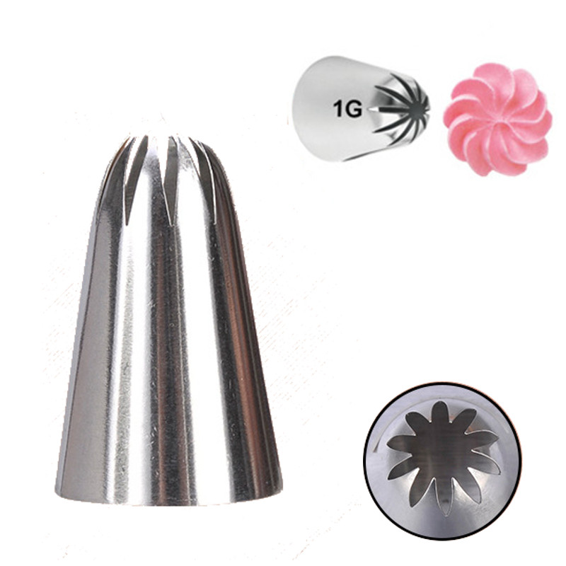 #1G Large Size Decorating Nozzle Tip Icing Piping Nozzle High Quality Seamless Icing Tube Baking Tools For Cakes Bakeware -. 