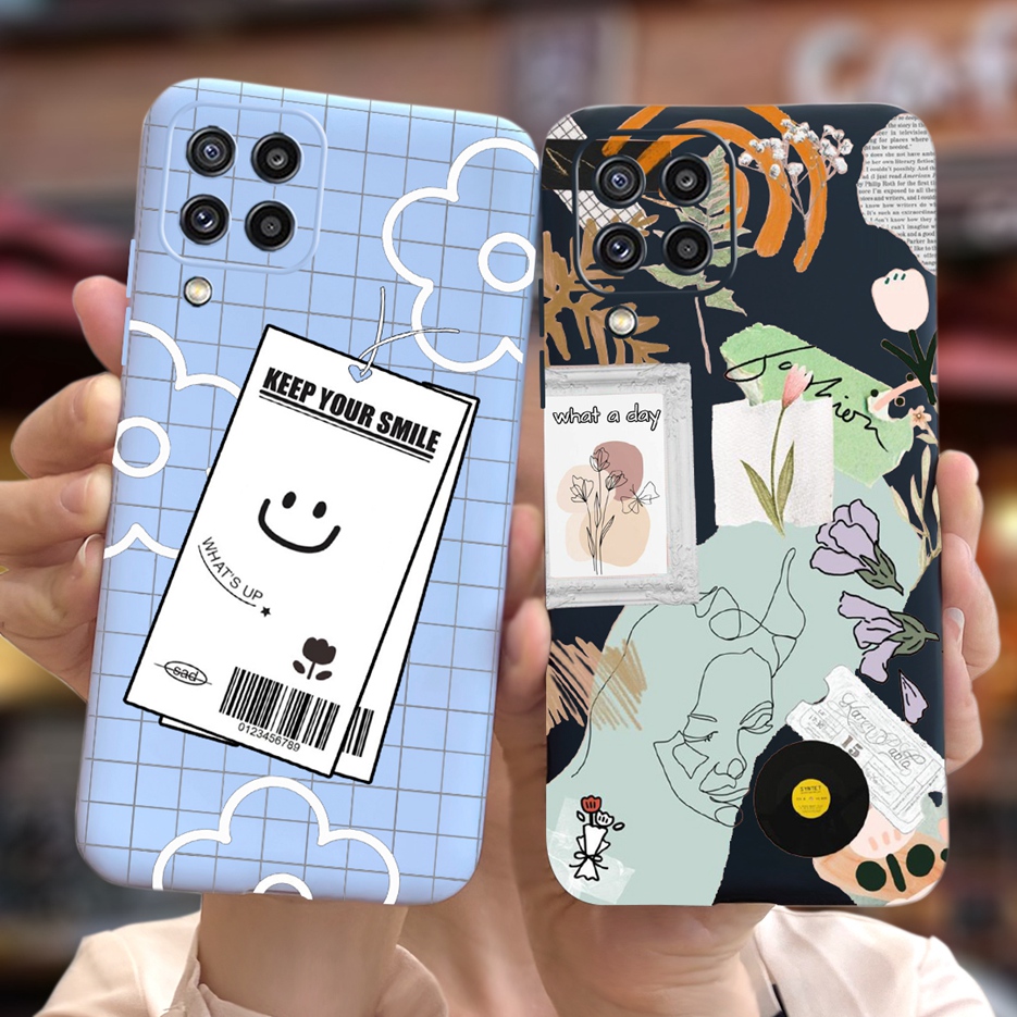 For Samsung Galaxy M32 Case SM-M325F 6.4'' Stylish Art Painted Cover Soft TPU Phone Case For Samsung M32 M 32 GalaxyM32 4G Coque. 