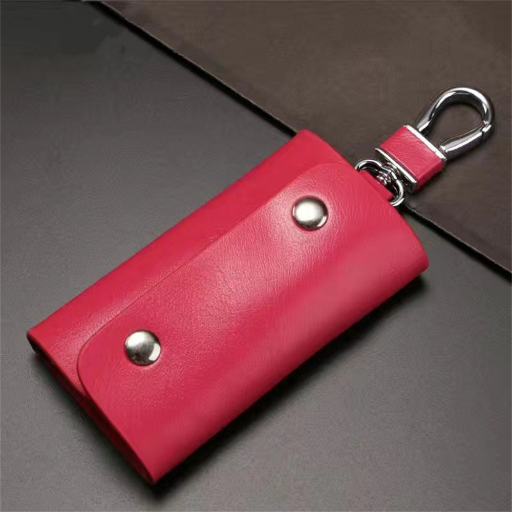 Zippered Closure Key Wallet Luxury Leather Compact Size Keychain Case Multi-Slot Key Holder for Car Keys Home Management. 