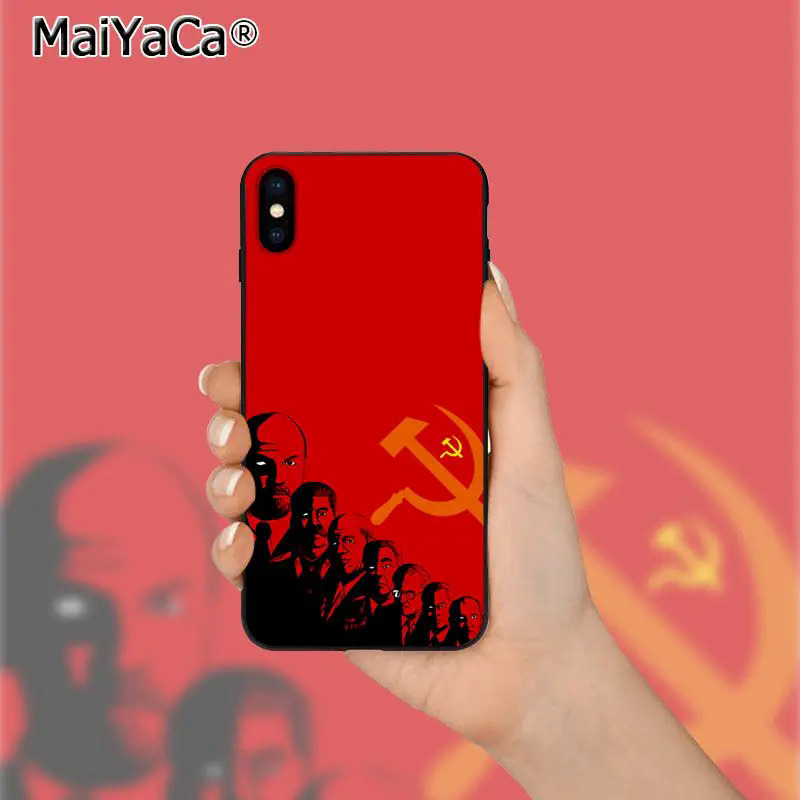 【Emotion HENG】Maeyaca Soviet Union USSR flag TPU soft silicone phone case cover for iPhone 8 7 6 6s Plus X XS Max 5 5S se XR 11 11pro Max. 