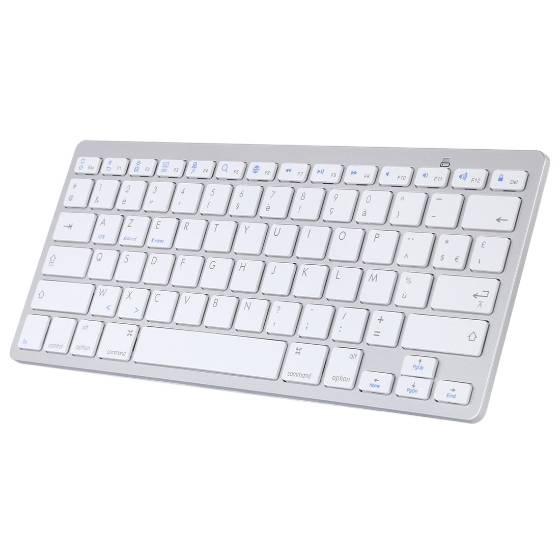 WB-8022 Ultra-thin Wireless Bluetooth Keyboard for iPad, Samsung, Huawei, Xiaomi, Tablet PCs or phones, French Keys. 