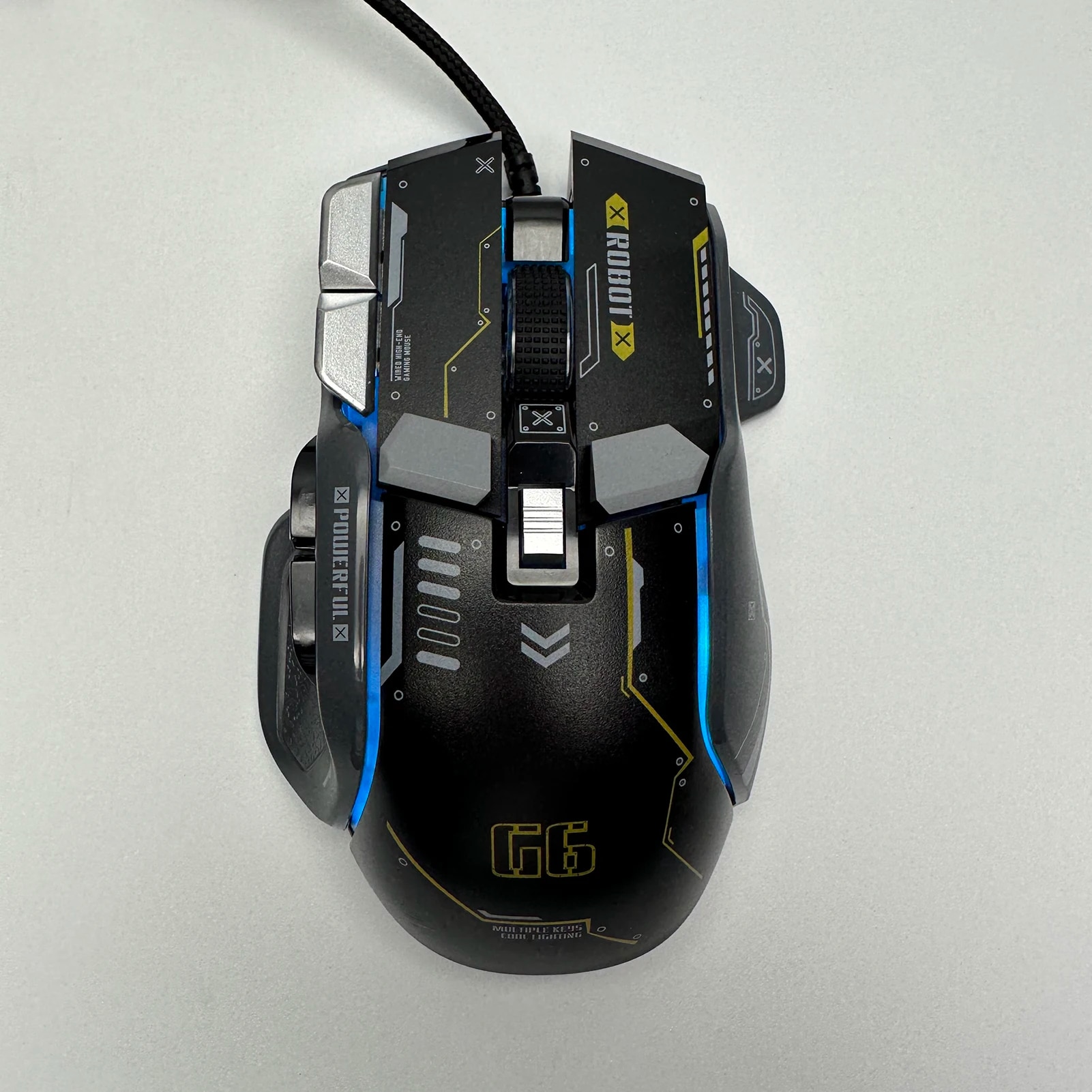G6 Gaming Mouse 12-Key Mechanical Mouse 12800DPI Ergonomic Wired Mosue 10-key Macro Programmable 13 RGB Lighting Modes Mice
