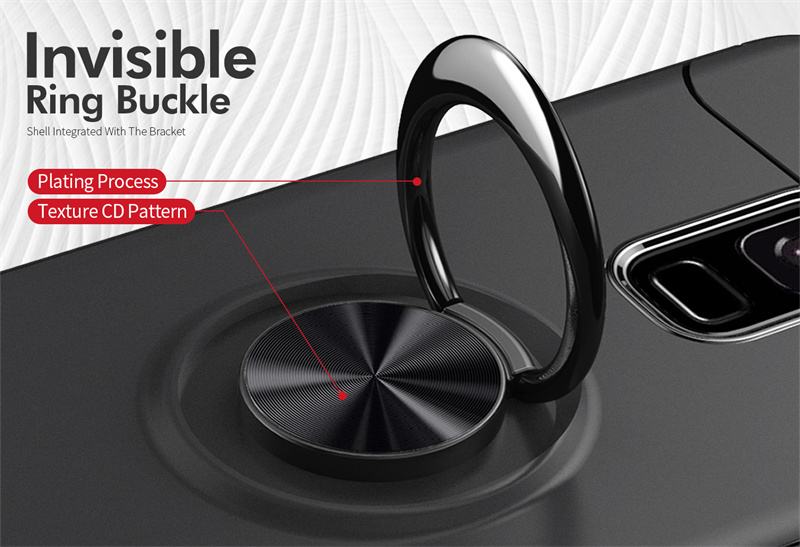 For Huawei P10 Lite mobile phone case, magnetic ring bracket, full edge wrapping, anti falling soft rubber, high-grade business. 