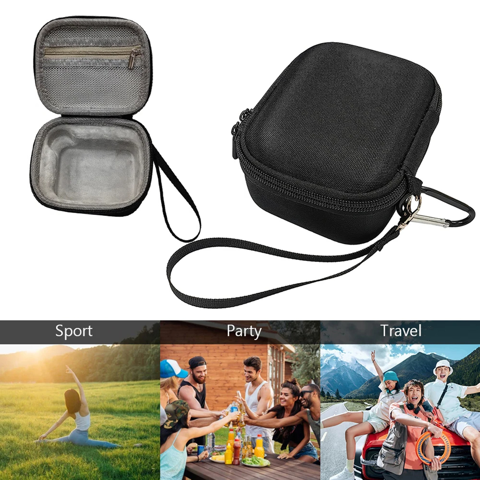 Prism Hard Carrying Case Shockproof Hard Case for Jbl Go4 Portable Speaker Durable Storage Box with Zipper Closure Mesh Pocket Impact Resistant Carrying Case for Ultimate Protection Storage Bag. 