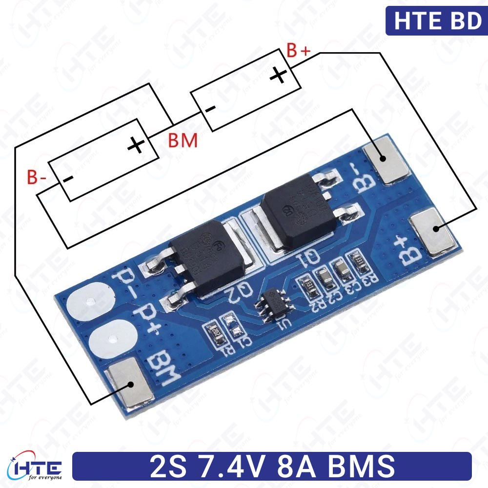 18650 BMS 2S 8A Li-ion 7.4V 8.4V Battery Protection Board Bms Pcm For Li-ion Lipo Battery Cell Pack Max15a