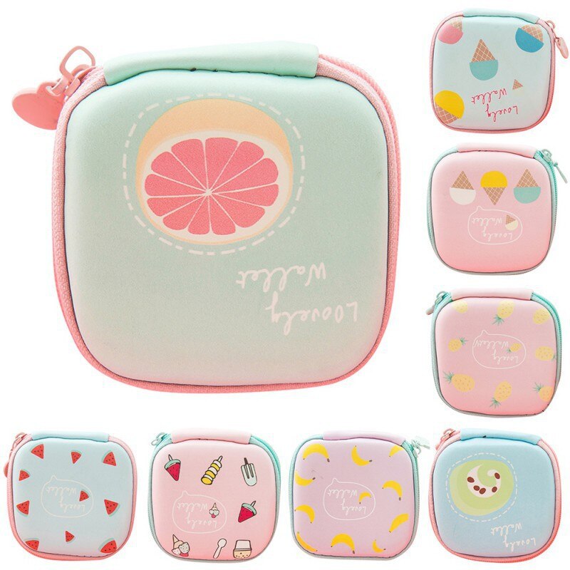 Cute Earphone Holder Case Storage Carrying Hard Bag Box Case for Earphone Cute Fruit Shell Card Carrying Storage Bag Random. 