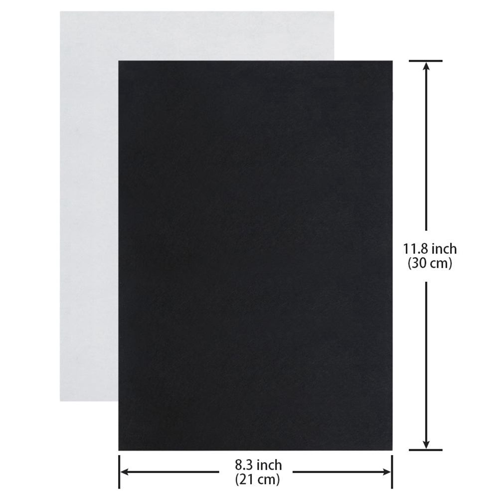 Fabric Sticky Back Sheets-20 x adhesive felt sheet-black. 