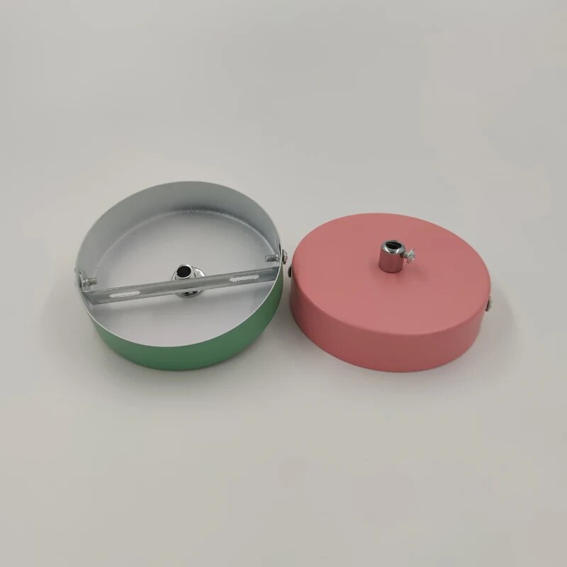 Ceiling Plate Vintage Round 10cm Black/White/Silver Lighting Accessories For Pendant Lamp DIY +Lock Wire Lamp Base. 