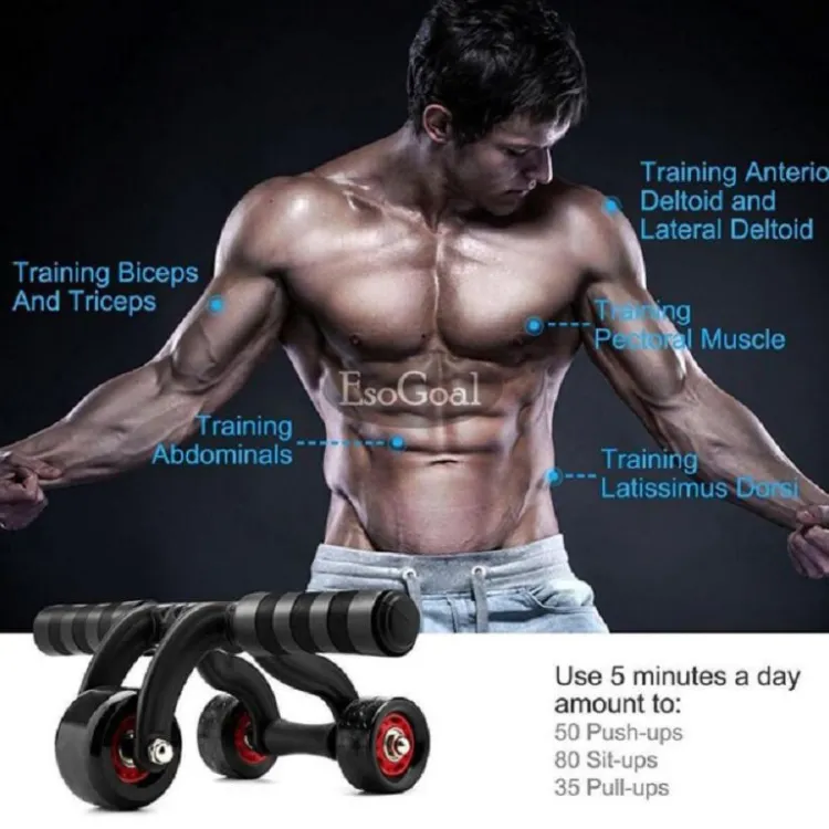 Fitness Abdominal Wheel AB Roller With Mat Abdominal Muscle