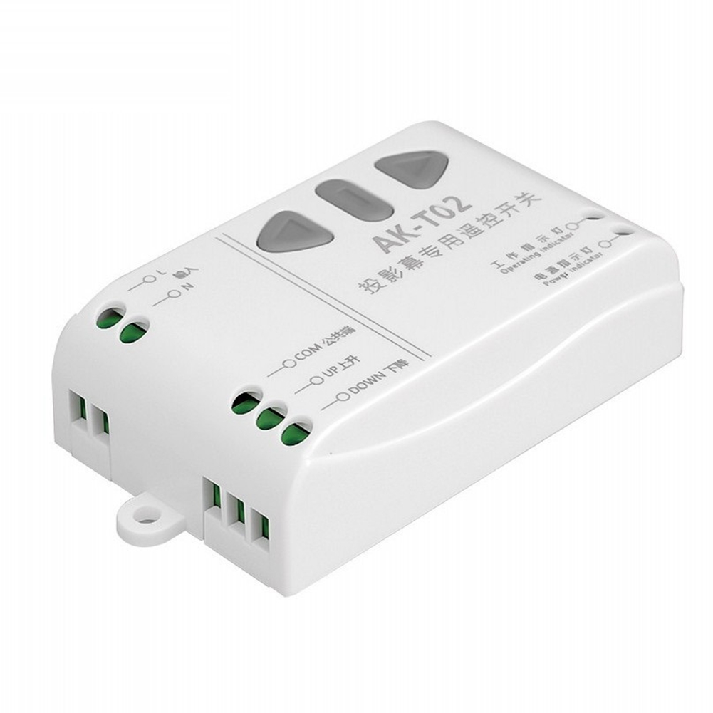 AC85-250V Motor Remote Projection Screen Motor Wireless Switch ABS 433 UP Down Stop Forwards Reverse Stop. 