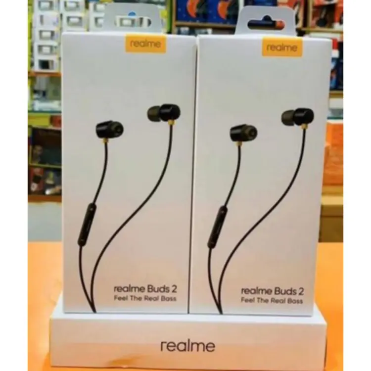 Realme Buds 2 Magnet Wired Earphones With Mic Realme Buds 2 Magnet Subwoofer Stereo Wired Earphones