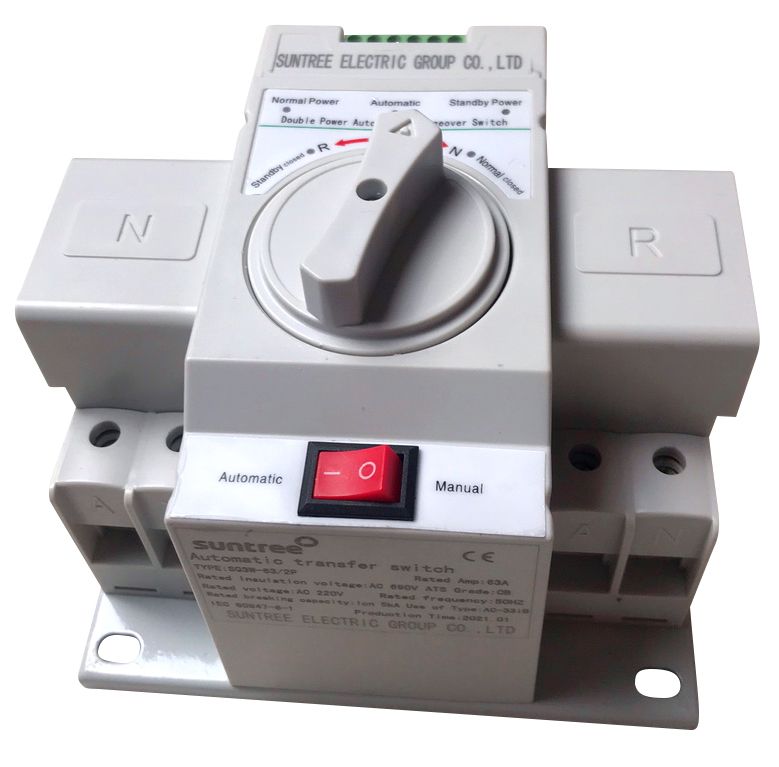 63A Automatic Changeover(Transfer/Rotary/Cam) Switch, Single Phase