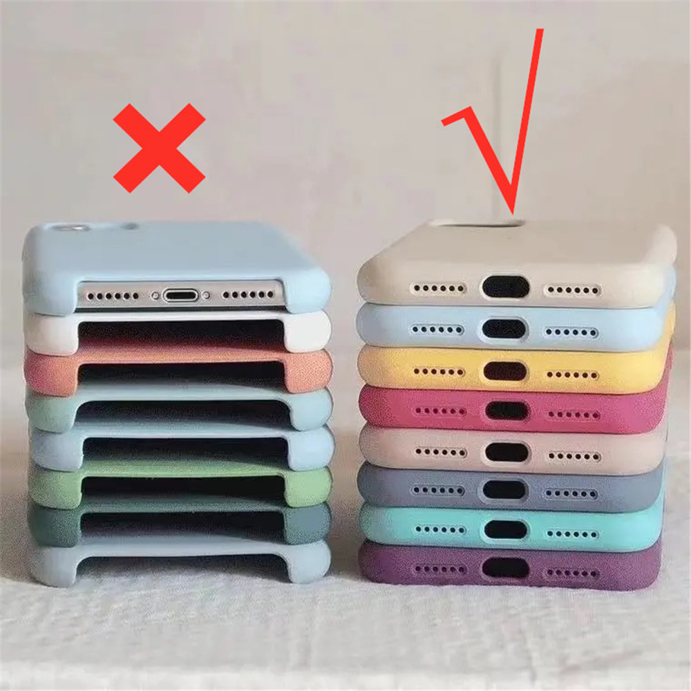 Luxury Original Silicone Cases for Apple iPhone 13, Official Case, Full Cover for iPhone 15 Plus, 14, 13, 11, 12 Pro Max. 