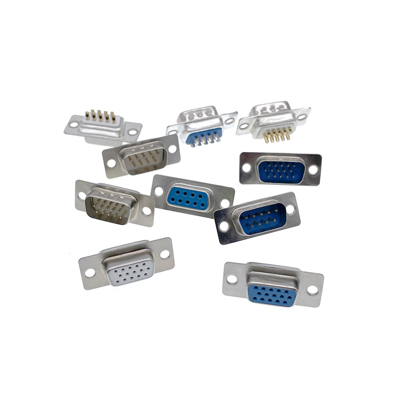100PCS DB9 connector core VGA Pl9pin port socket female Male D type adapter D SUB DB15