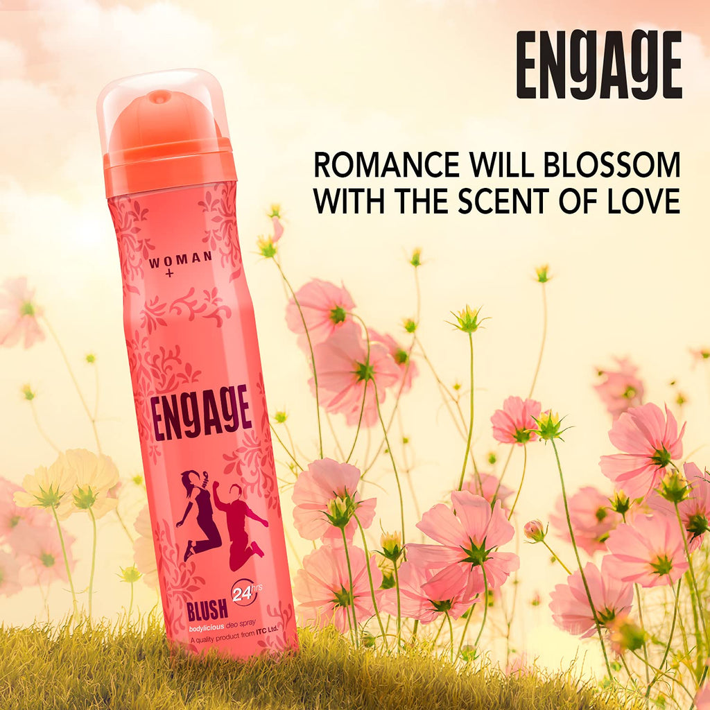 Engage Blush Deodorant For Women Fruity & Floral Skin Friendly,150 ml – BEUFLIX
