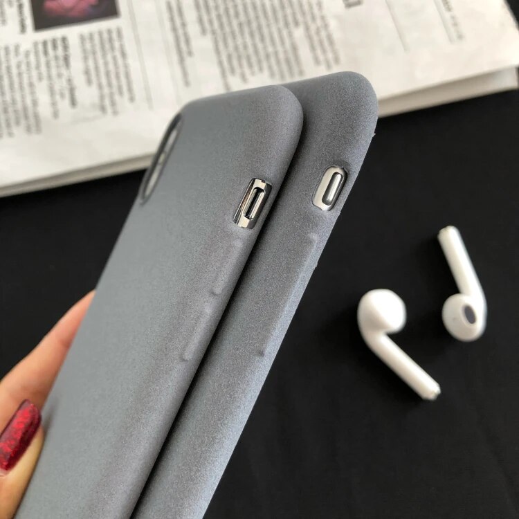 Gray color Matte Phone Case For iphone 11 Pro XS Max XR X 8 7 6S 6 Plus SE 2020 12 mini 12 Pro Max Soft TPU Back Cover. 