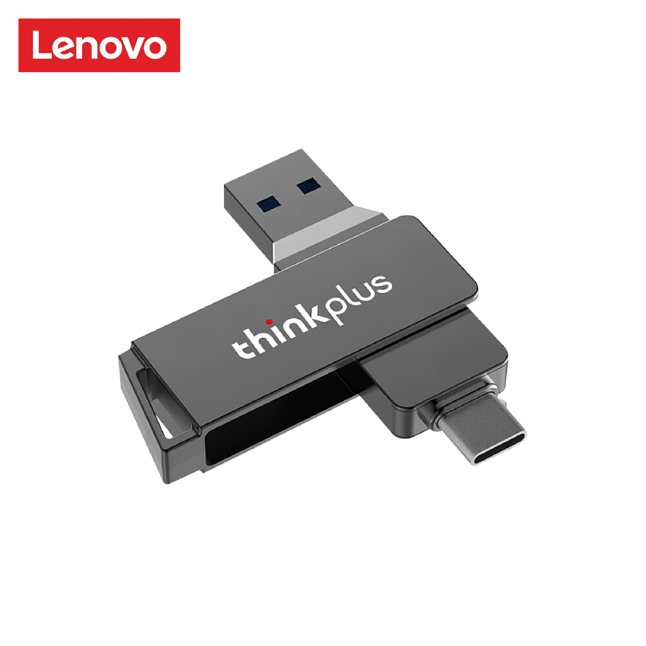 Lenovo thinkplus MU251 256GB 128GB 64GB 32GB USB3.0+Type-C Dual-port U Disk Rotatable Metal USB Flash Drive High-speed Transmission U disk. 