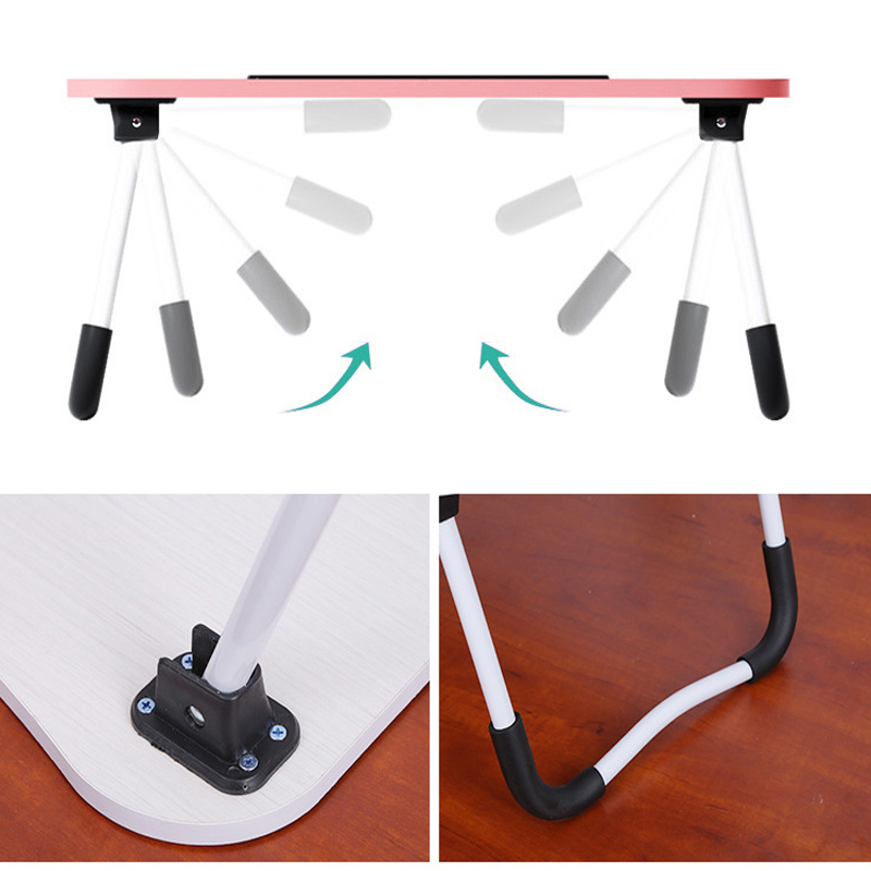 Adjustable Folding Dormitory Lap Desk Portable Bed Laptop Table for Couch and Sofa, Breakfast Tray, Notebook Stand Reading Holder. 