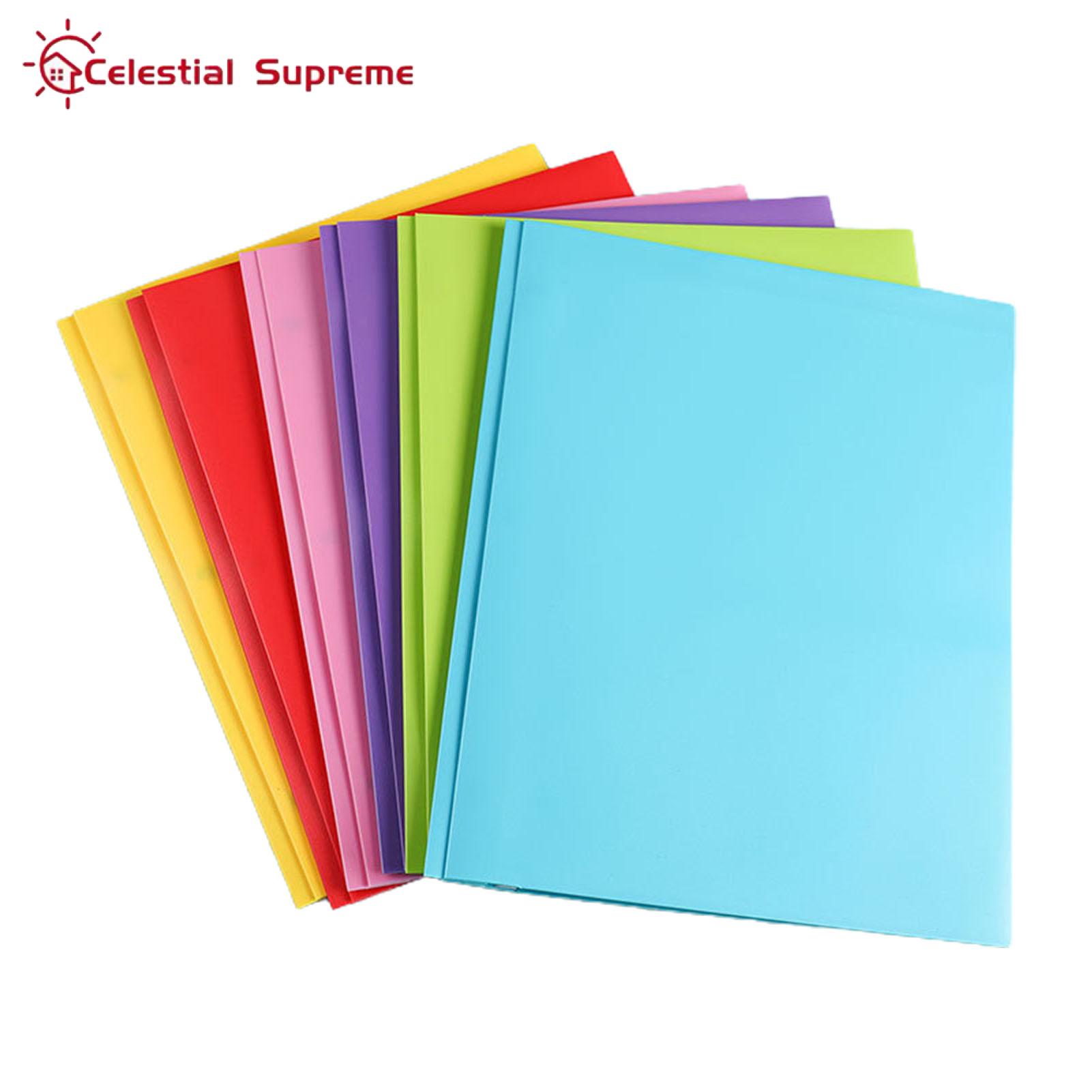 Plastic inted cket Folders 6pcs Dual cket Plastic Folders with Business Card Holder ter Size Organizer for Office Use Organizational File Folders. 