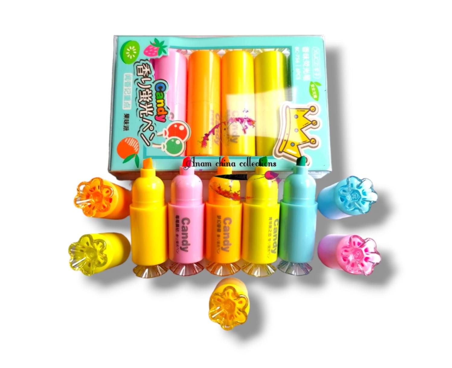 Candy / Mini Soft /Egg Mini Highlighter pen 6ps set (Multicolor) Choose Any Set. 