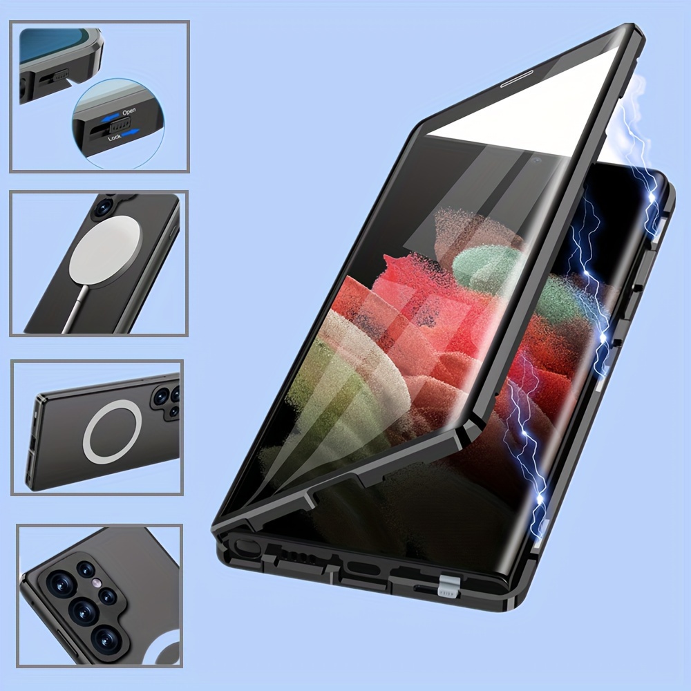 Protective Case For Samsung S22 Ultra/S23 Ultra, Full Body 360 Protector Cover Front Back Phone Case,with Lens Protection And Screen Protection,with Magnetic And Support Wireless Charging. 