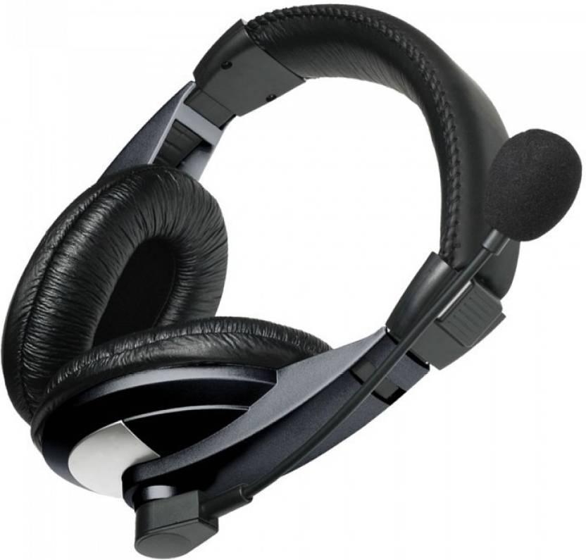 Astrum HS120 / HS125 Dual Plug Large Stereo Headphones with Mic Large Cup Wired Headset with Mic For Computer Laptop. 