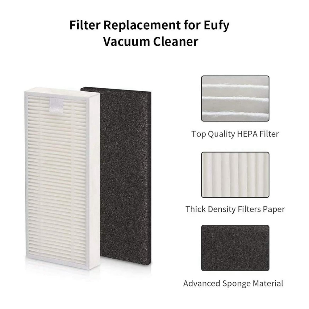 Filter Main Side Brush for Eufy Robovac 11S, Bagotte Bg600, Imatine C800, Deenkee Dk600 Dust Suction Robot. 