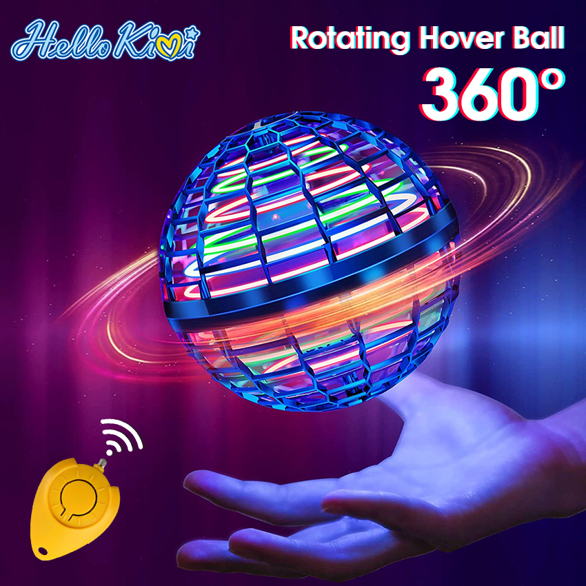 HelloKimi F-lying Ball Spinner T-oy Mini Hand C-ontrolled 360° T-oys Fly Orb Rotating M-agic D-rone F-lying B-oomerang Balls for C-hildren
