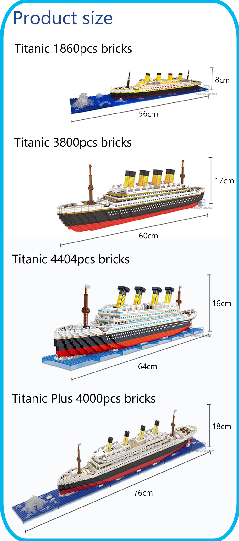 Titanic Lego Set Instructions KNEW BUILT Titanic 3D Plastic Model