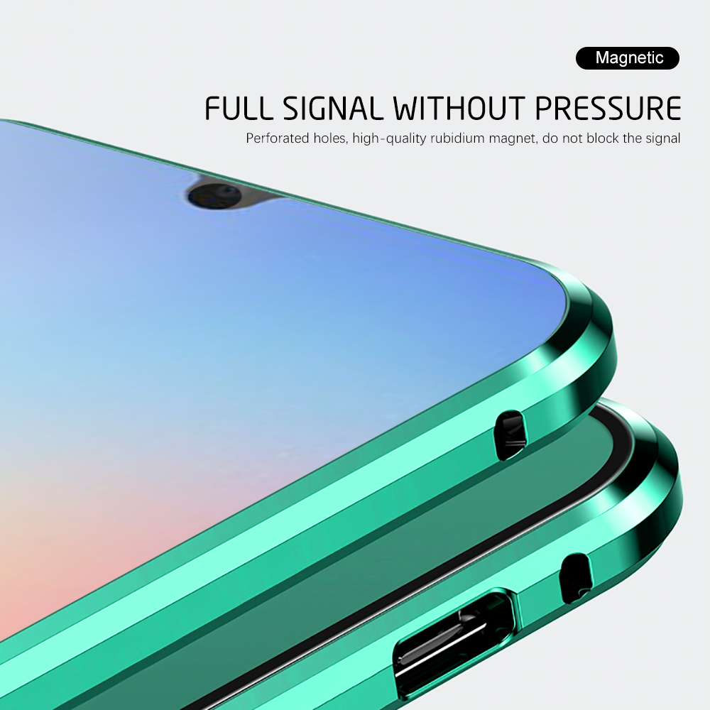 For Xiaomi Redmi Note 13 4G 5G and Note 13 Pro 4G 5G Double Sided Tempered Glass Magnetic Cover For Note13 Note13 Pro Note 13Pro Note13Pro Case Full Coverage Bumper Shell 360° Fall Resistance. 