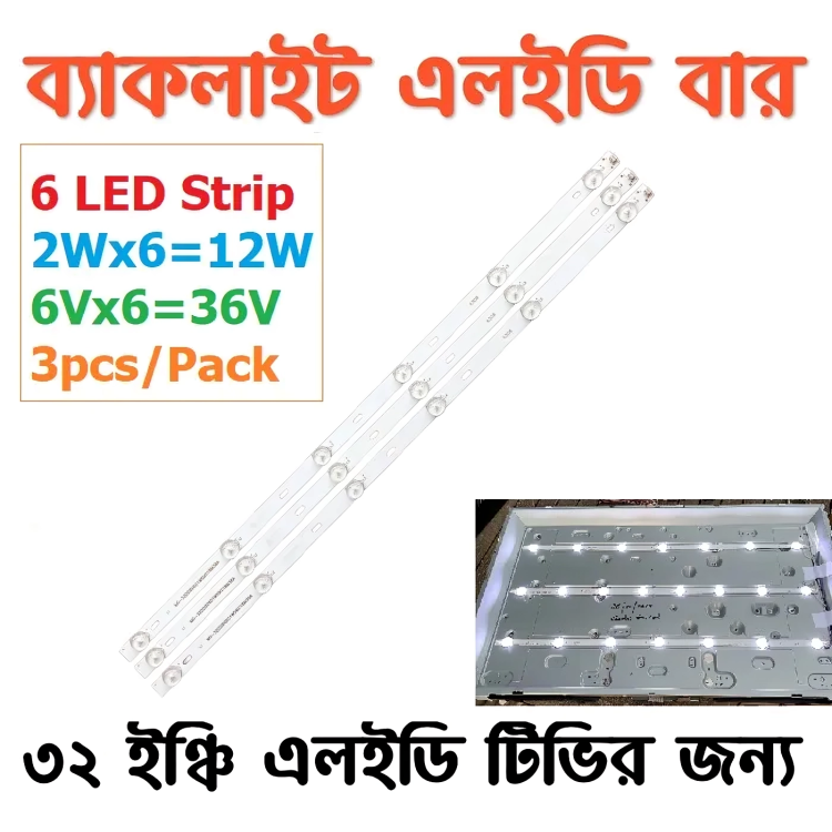 LED Backlight Array Bars For 32 inch LED TV Backlight Strip Matrix Kit Lamp Lens using T.V56 DS-V59 - Enhance TV Backlighting with LED Array Bars. 