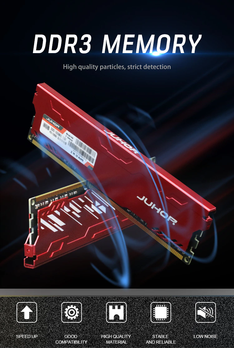 Juhor DDR3 4GB 1600Mhz Desktop Gaming Ram With Heatsink With 03