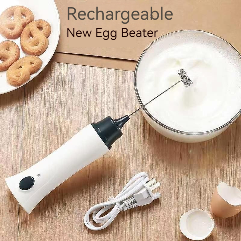 220V Milk Bubbler Rechargeable Automatic Egg Beater Electric Household Small Electric Hand Mixer Beater