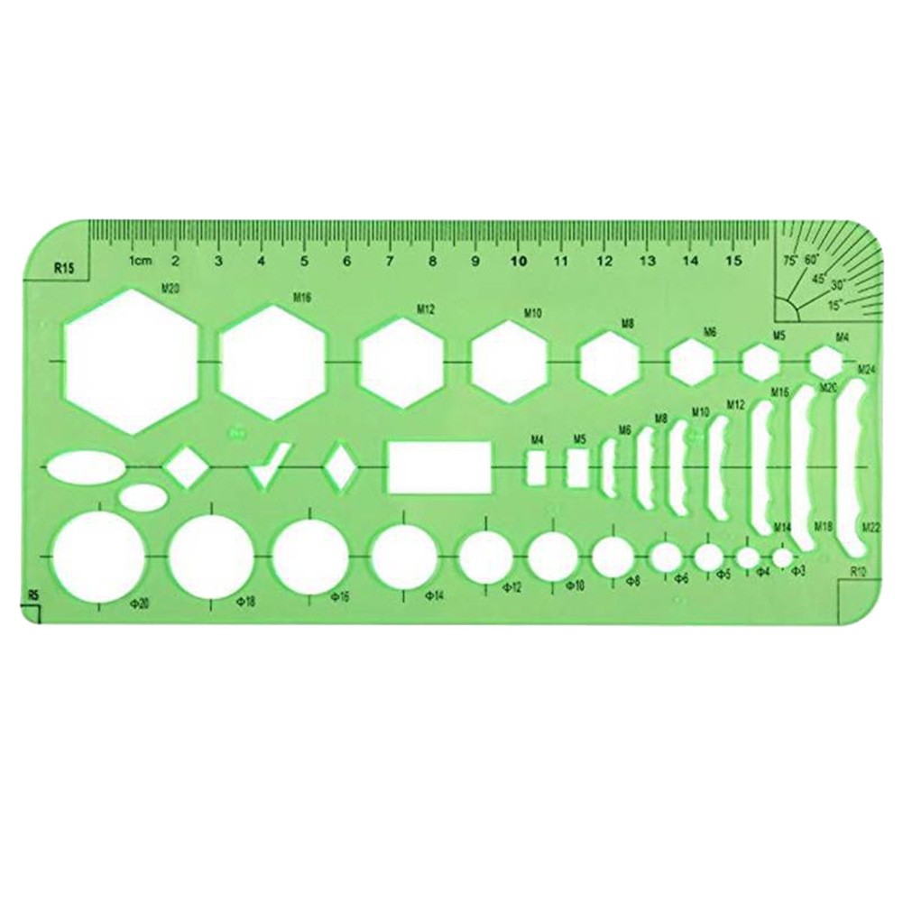 6 Pcs Drawing Roller Measuring Roller School Practical Measuring Multifunction Math Stencils Set. 