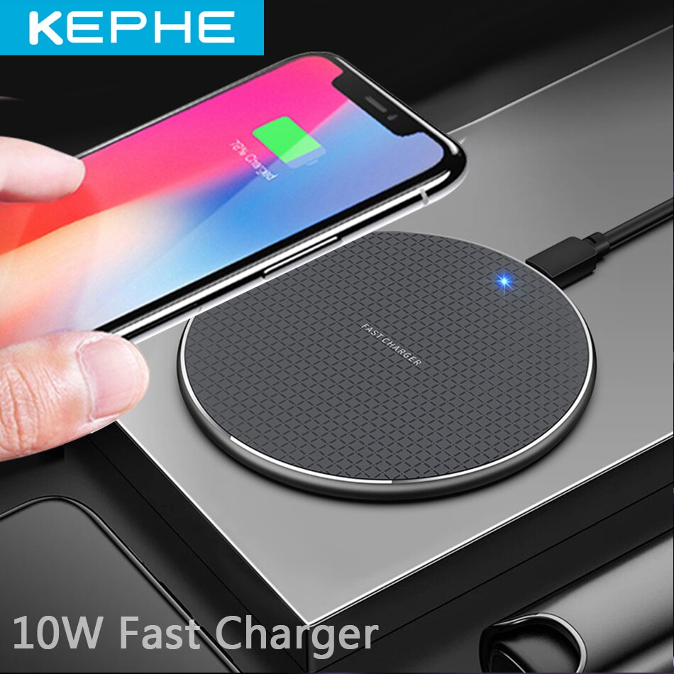 【VisioN Shop】Wireless Charger for iPhone Xs Max X XR Plus 10W Fast Charging Pad Samsung Note 9 Note 8 S10 Plus. 