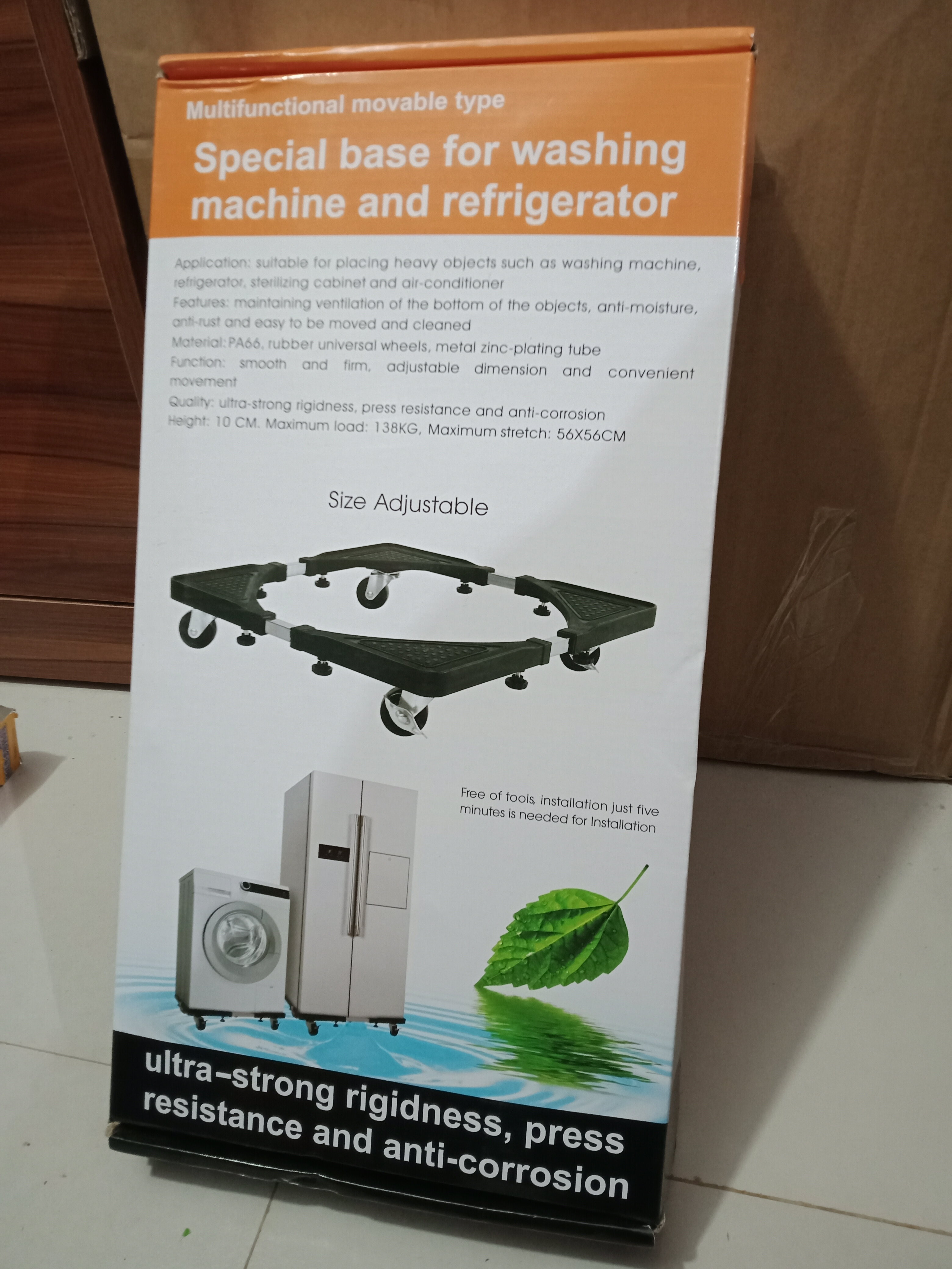 Washing Machine & Refrigerator Movable Base Moving Tool Fridge Stand. 