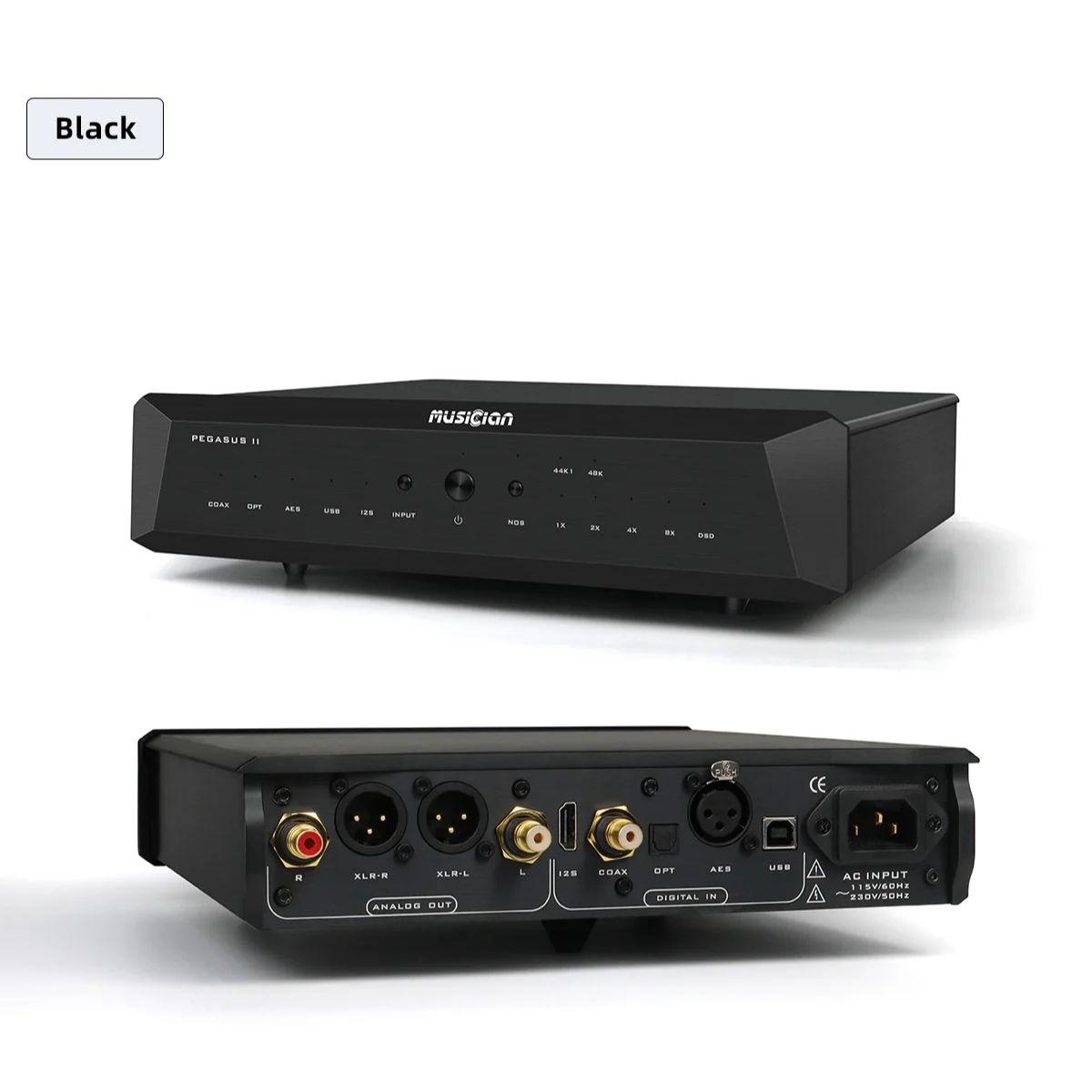 MUSICIAN Pegasus II R2R DAC DSD1024 PCM 1536kHz USB I2S HiFi Decoder ALTERA DAC Chip XRL RCA Balanced 24BIT R2R + 6BIT DSD DAC. 