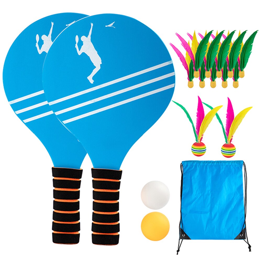 Beach Tennis Badminton Racket Paddle Set with PingPong Balls Shuttlecocks Garden Open Spaces Park Outdoor ALS88. 