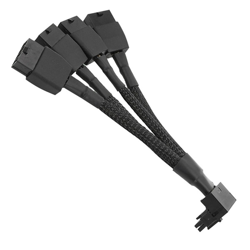 2PCS 4X8 Pin PCI-E to 16 Pin Graphics Card Power Cable Black Adapter Cable for GPU RTX4090 RTX4080. 