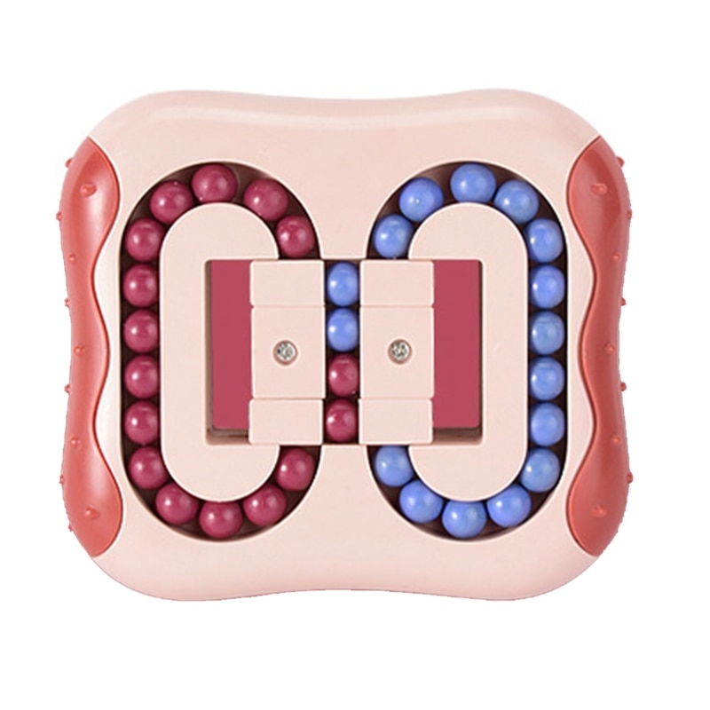 【happy one】Rotating Magic Beans Cube Tip Toys Creative Stress Relief Spin Bead Puzzles Early Intelligence Game. 