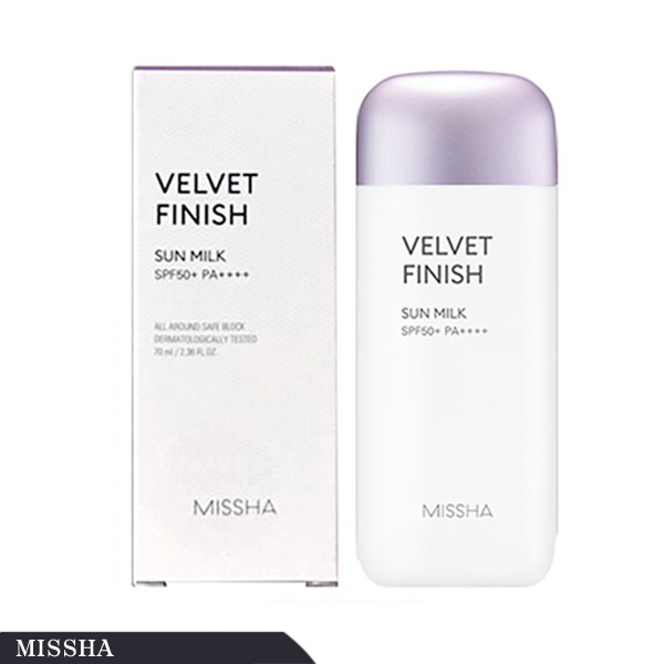 velvet finish sun milk missha