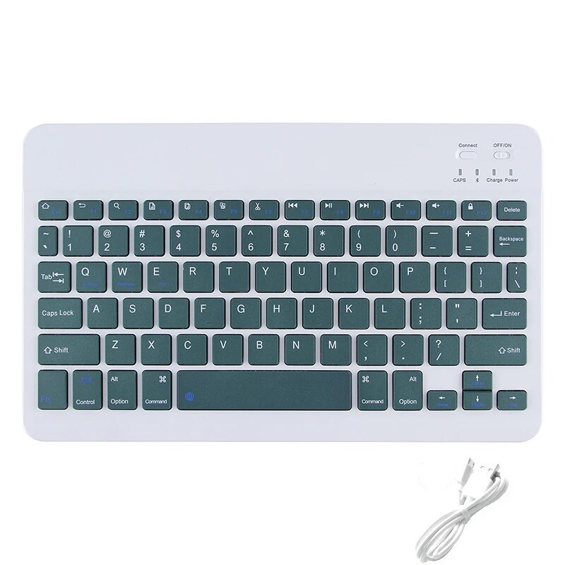 For iPad Keyboard Rechargeable Wireless Bluetooth-compatible Spanish French Korean Keyboard For iOS Android Windows Phone Tablet. 
