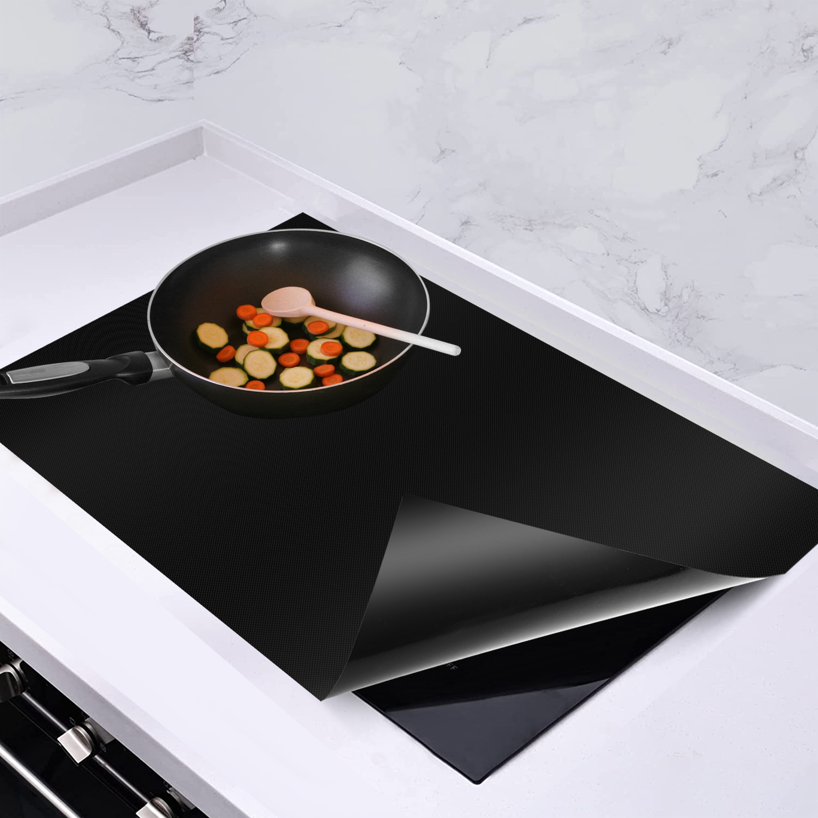 Induction Cooker Cover Silicone Induction Cooker Mat Large Nonstick Electric Stove Cover Mat Stove Top Cover Pad Kitchen Gadgets. 