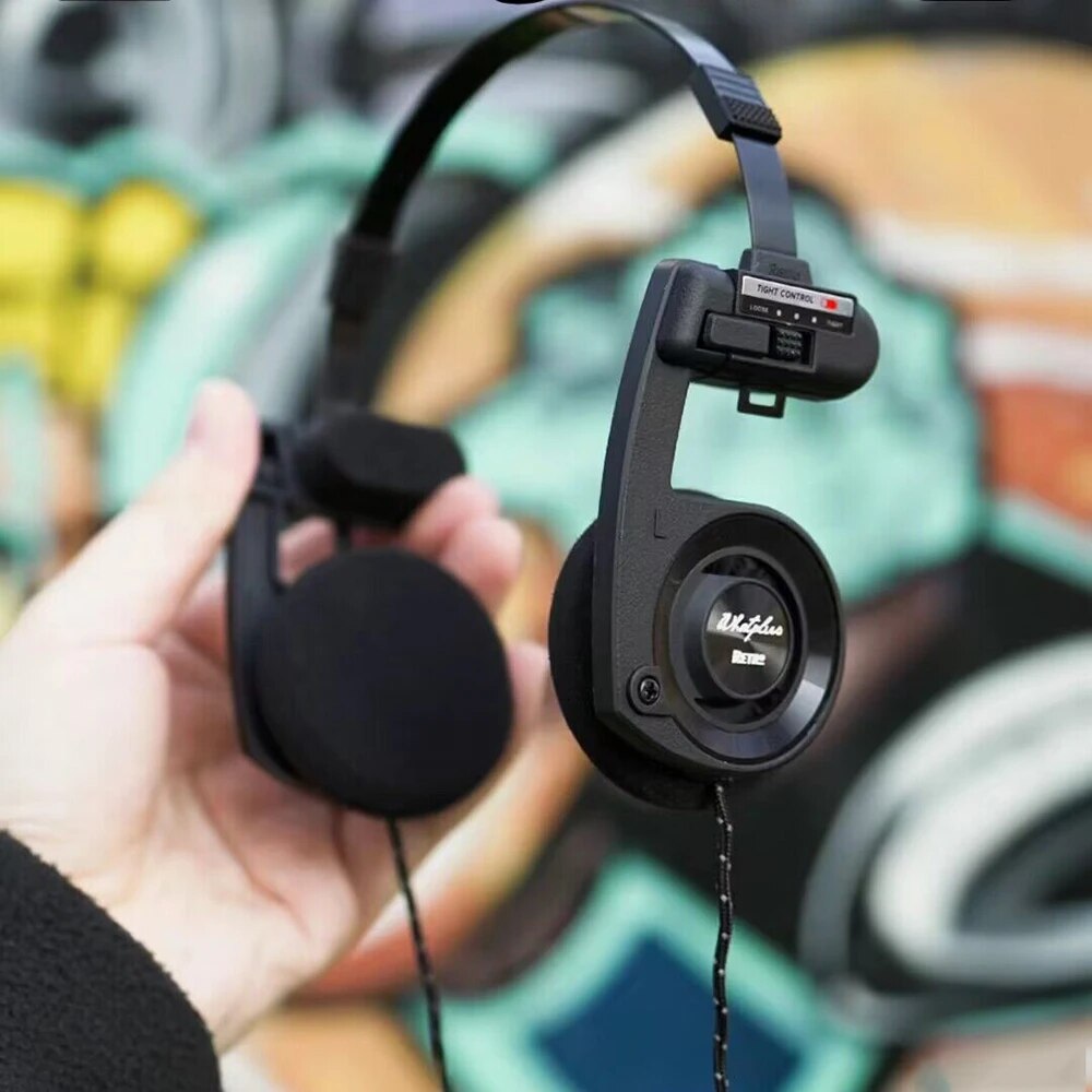 WhatPlus Retro Wireless Headphones Bluetooth 5.2 Classic Open Hifi On-ear Headset With Noise Reduction Mic For KOSS Porta Pro. 